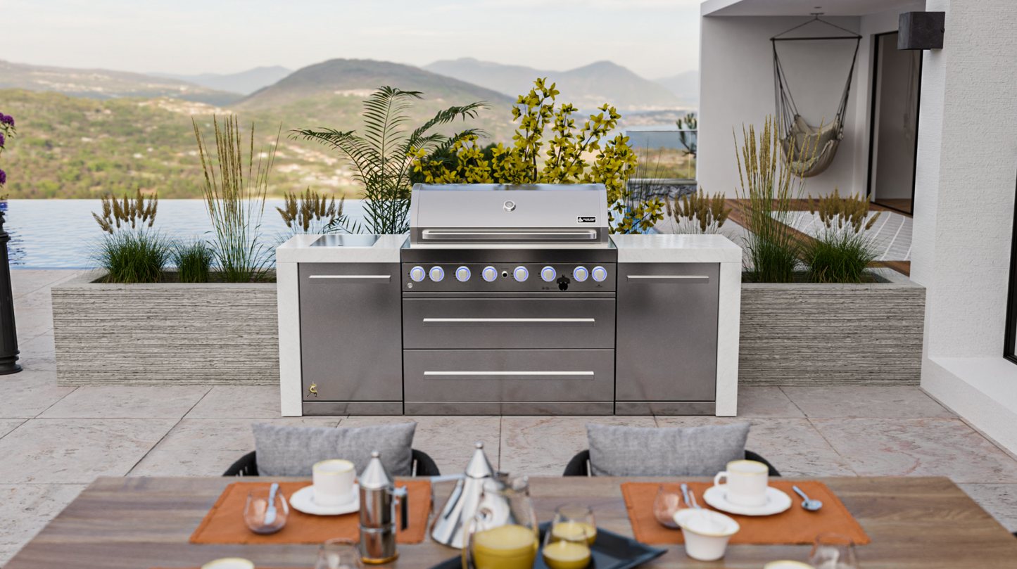 Mont Alpi 6-burner Deluxe Island MAi805-D - 94''