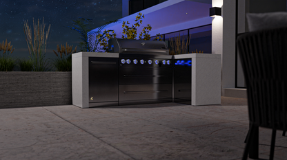 Mont Alpi 6-burner Deluxe Island with a 90-Degree Corner MAi805-D90 - 94''