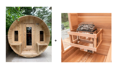 Dundalk Canadian Timber White Cedar Tranquility Outdoor | 2-4 People | Wood or Electric Heater
