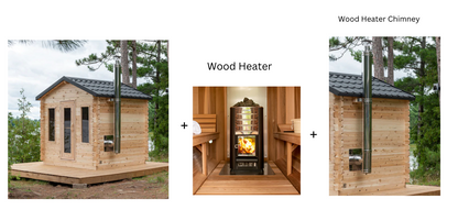 CT Georgian Cabin Sauna with Porch | 2-6 People | Wood or Electric Heater