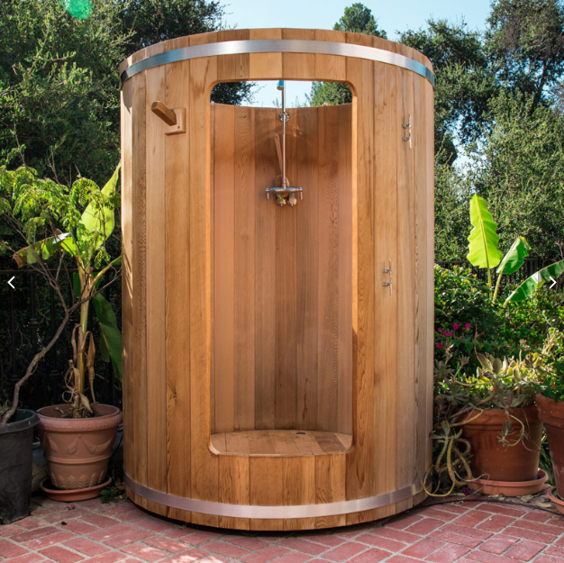Rainbow Barrel Outdoor Shower - Knotty Red Cedar