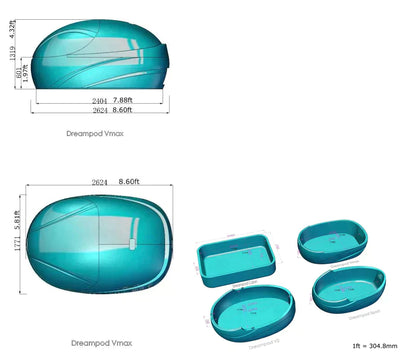 Dreampod V-MAX Float Pod - Green Breeze