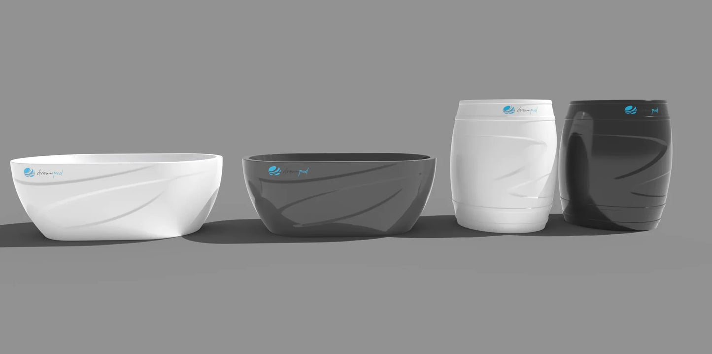 Dreampod Cold Plunge Barrel with Chiller - White