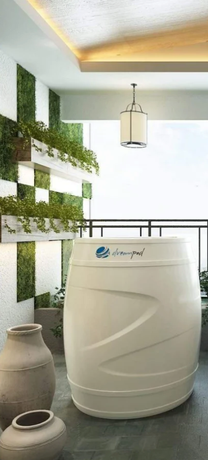 Dreampod Cold Plunge Barrel with Chiller - White