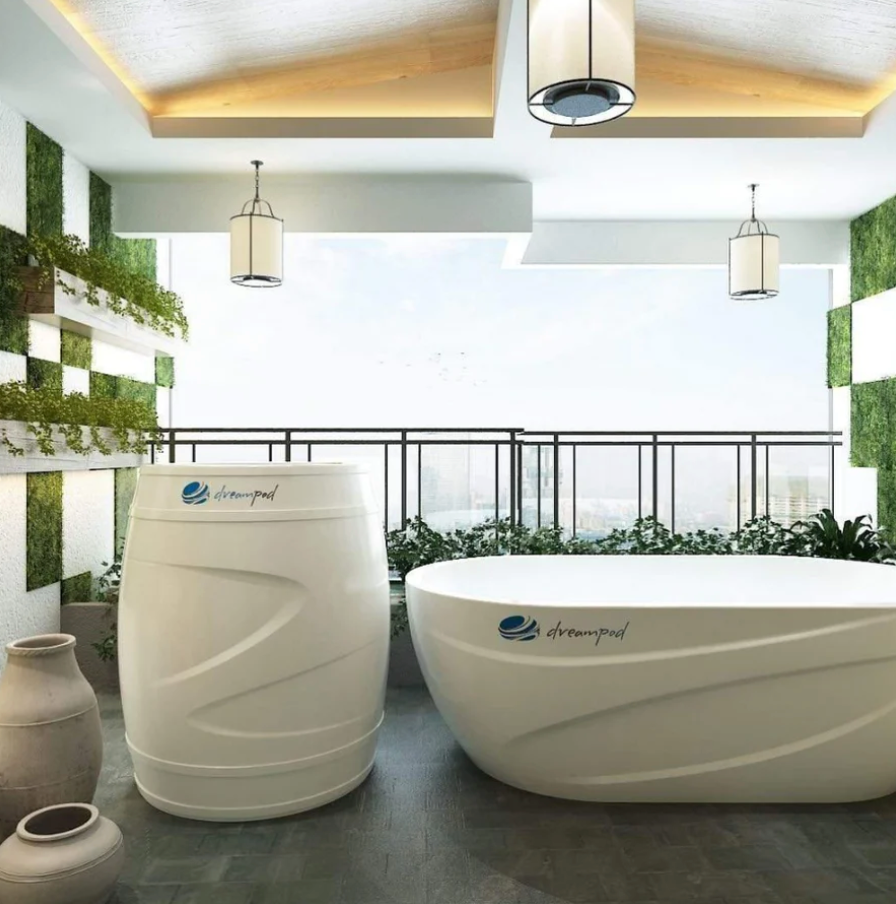 Dreampod Cold Plunge Barrel with Chiller - White