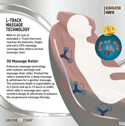 Kahuna CM L-Track Compact Massage Chair HaniRed/Black KCMHANIRED