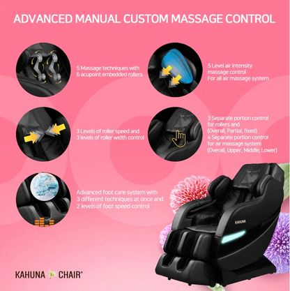 Kahuna SM Premium SL track Massage Chair - Dark Brown