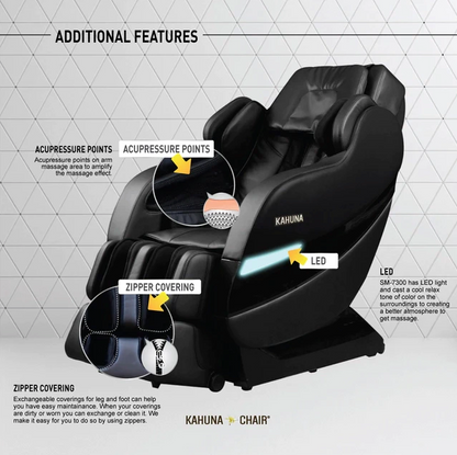 Kahuna SM Premium SL track Massage Chair - Dark Brown