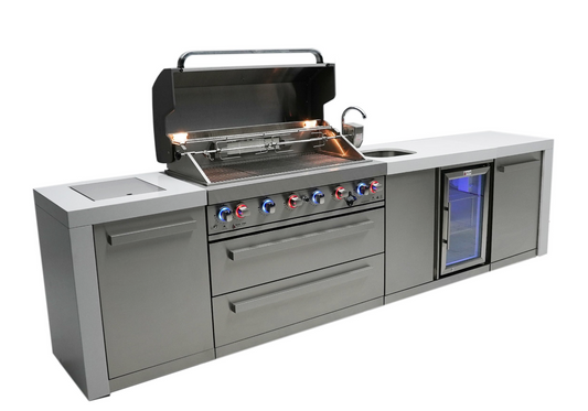 Mont Alpi 6-burner Deluxe Island With A Beverage Center MAi805-DBEV - 132''