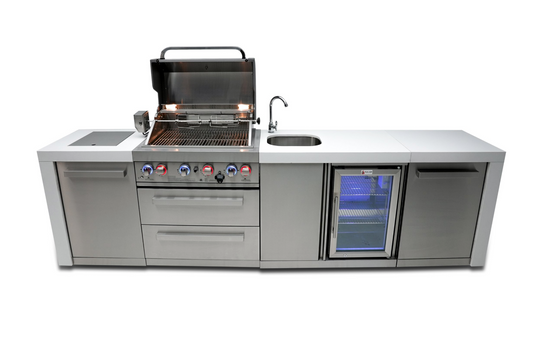 Mont Alpi 4-burner Deluxe Island With A Beverage Center MAi400-DBEV - 120''