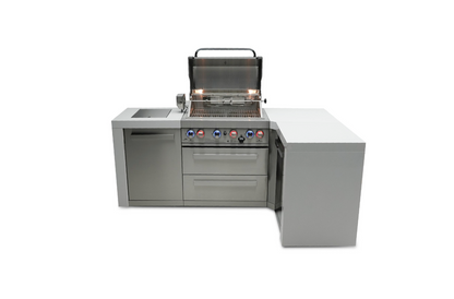Mont Alpi 4-burner Deluxe Island with a 90-Degree Corner MAi400-D90 - 82''