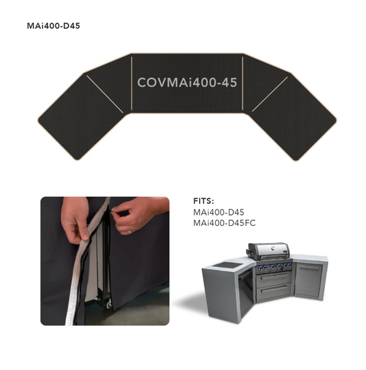 COVER FOR 4-BURNER ISLAND WITH 45-DEGREE CORNERS - COVMAi400-45