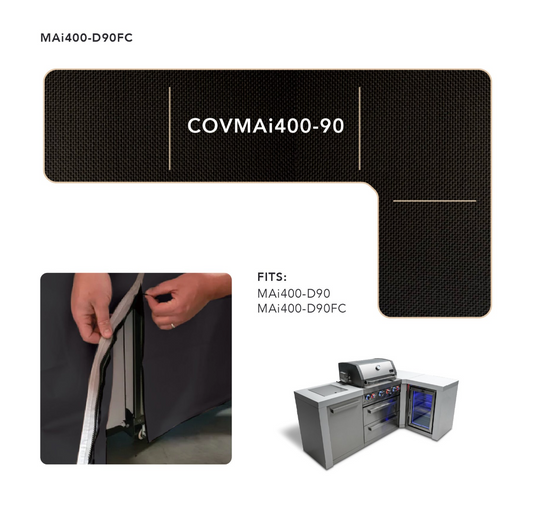 COVER FOR 400 ISLAND WITH A 90-DEGREE CORNER - COVMAi400-90