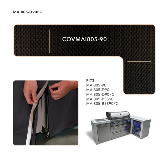 COVER FOR 6-BURNER ISLAND WITH A 90-DEGREE CORNER - COVMAi805-90