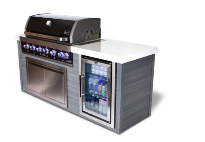 Mont Alpi 6-Burner Artwood Island in Black Stainless Steel -MA805-AWBSS