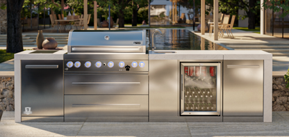 Mont Alpi 6-burner Deluxe Island With A Beverage Center MAi805-DBEV - 132''