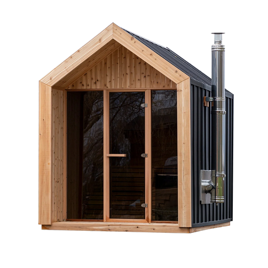 Outdoor Hudson Sauna - 6 Person - Knotty Red Cedar