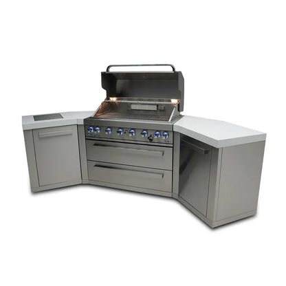 Mont Alpi 6-burner island grill with 45-degree corners MAi805-45 - 110''