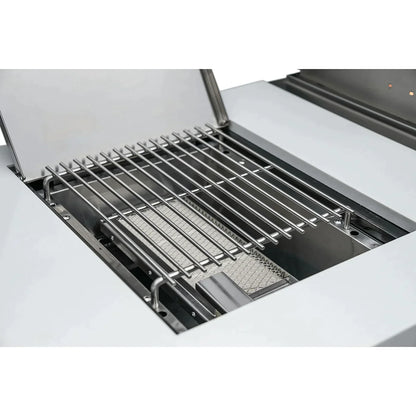 Mont Alpi 400 Deluxe BBQ Grill Island with Kegerator & Fridge Cabinet - MAi400-DKEGFC